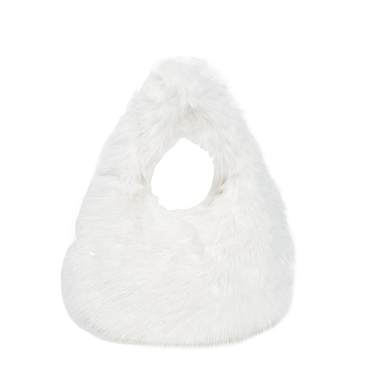 Womens Versatile Simple Plush Tote Bag