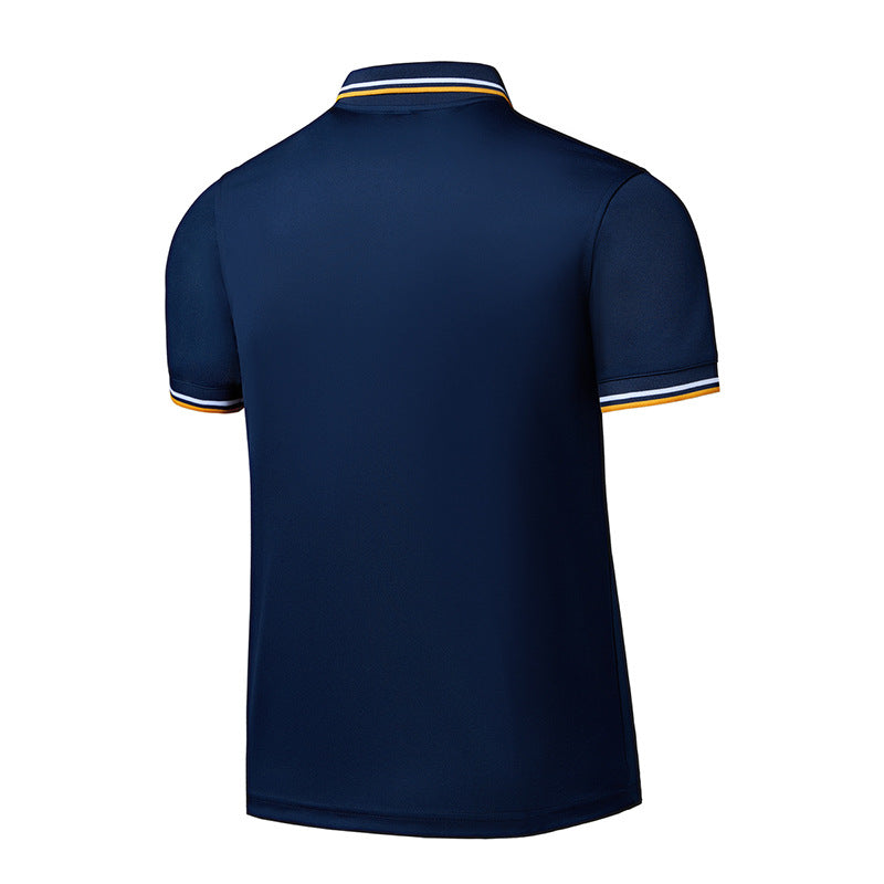 Mens Short Sleeve T Shirt With A Lapel And High End Embroidery