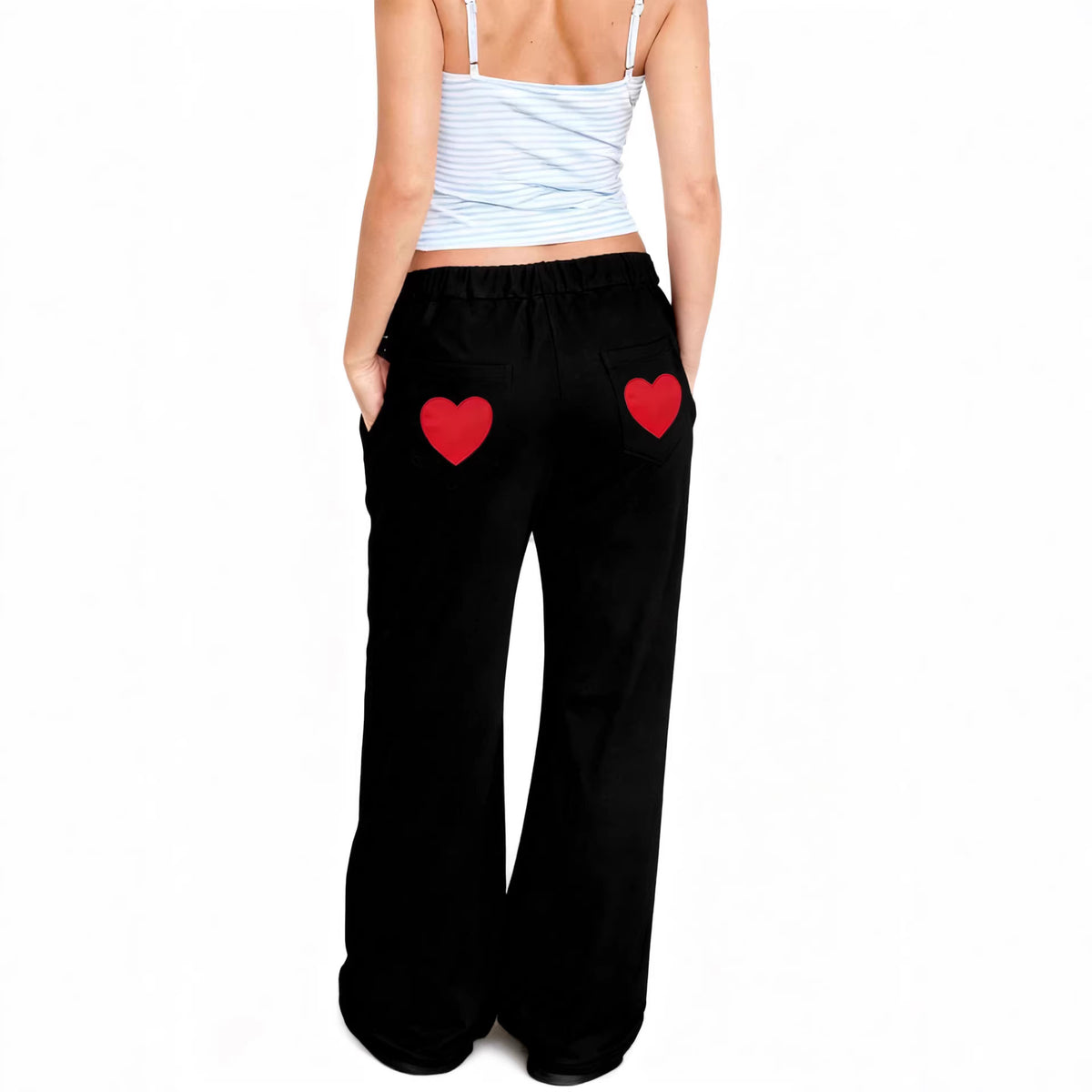 Womens High-waisted Straight-leg Pants Trendy And Stylish