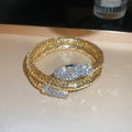 A Low-key Luxurious Serpentine Diamond-studded Magnetic Necklace