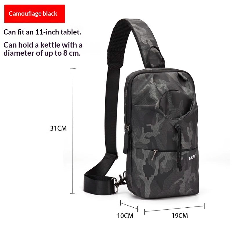 Mens Large-capacity Crossbody Chest Bag For Cycling