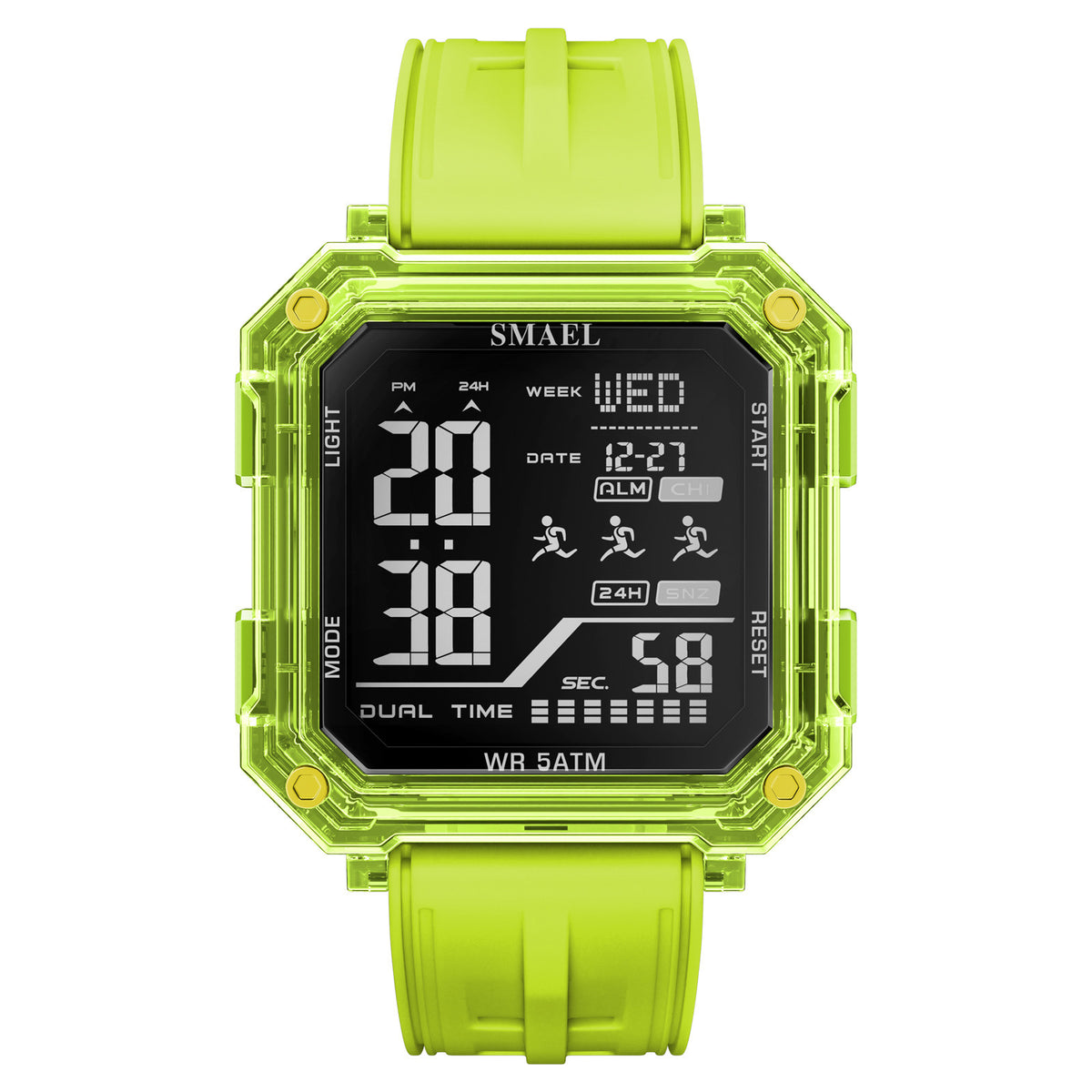 Casual Fashionable Stopwatch Alarm Sports Watch For Students