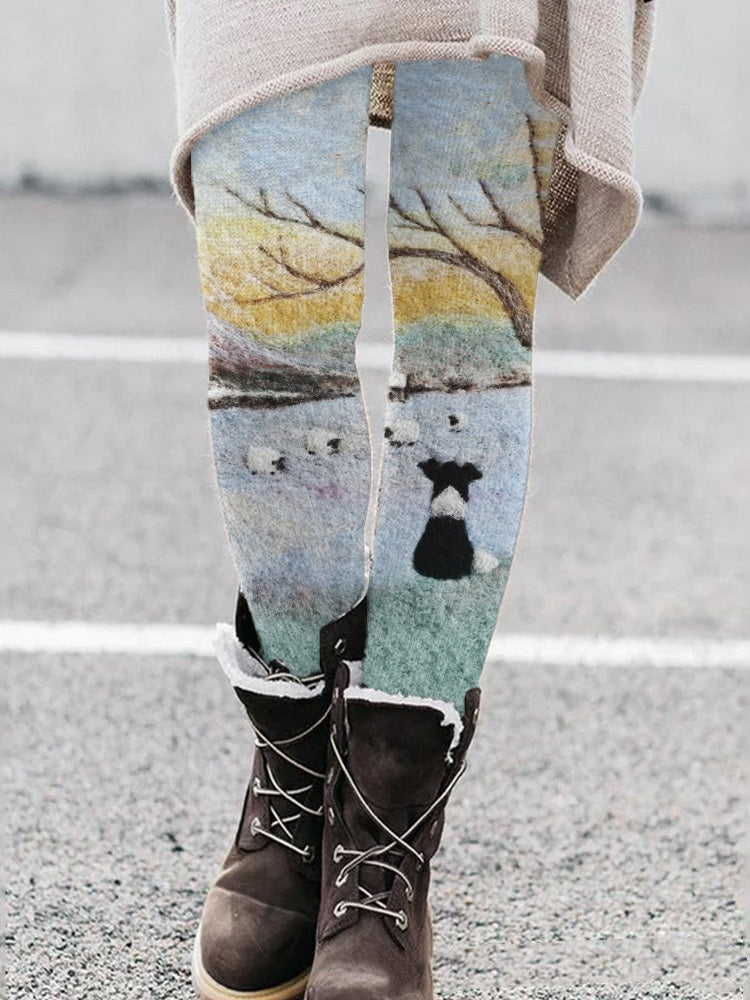 New Retro 3D Digital Print Pattern Women