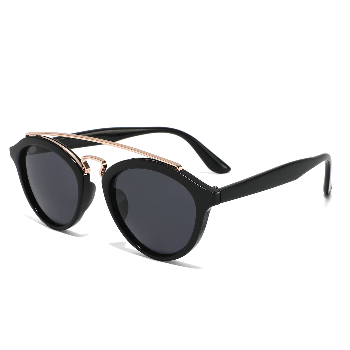 Womens Classic Narrow-Frame Dual-Beam Sunglasses