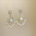 New Heavy Industry High End Flower Tassel Necklace Earrings