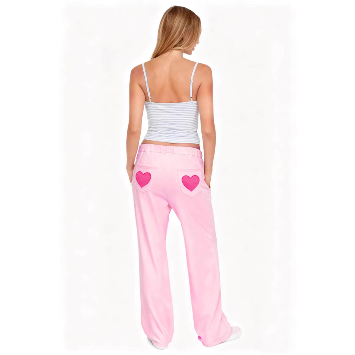 Womens High-waisted Straight-leg Pants Trendy And Stylish