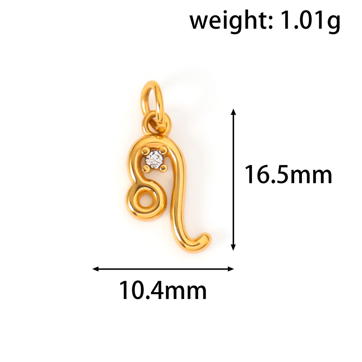 Rare 24K Gold-Plated Stainless Steel Zodiac Pendant