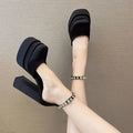 Mary Jane Summerautumn Chunky-heel Platform Ultra-high Heel Shoes For Petite Women