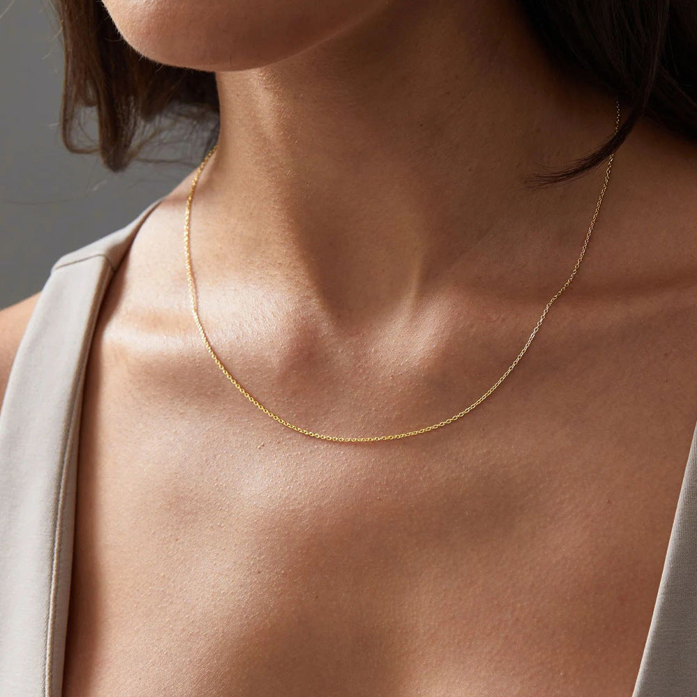 14K Gold Stainless Steel Necklace For Women