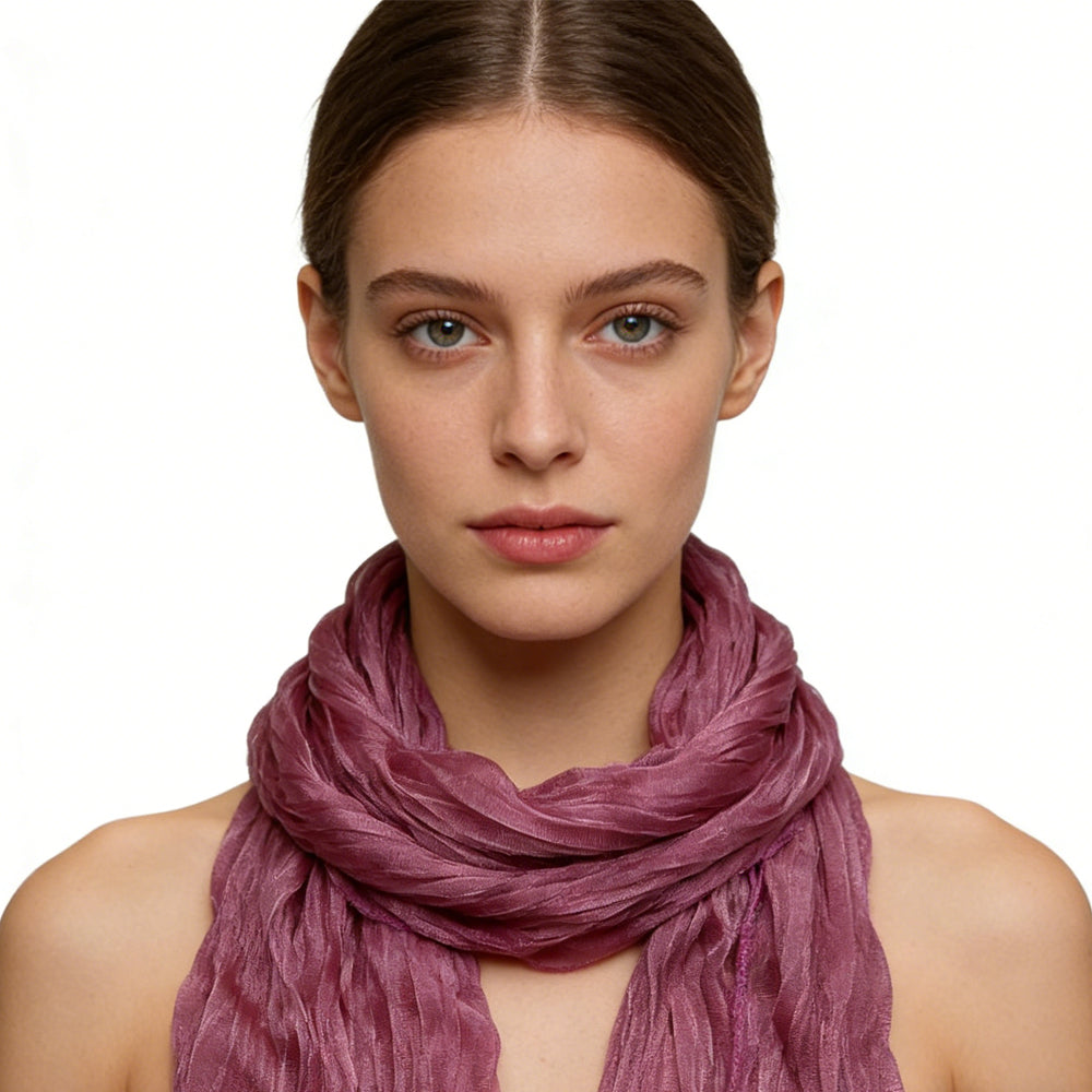 2pcs Minimalist Layering Scarf,Ultra Skinny Width Office Appropriate Subtlety For Women Men