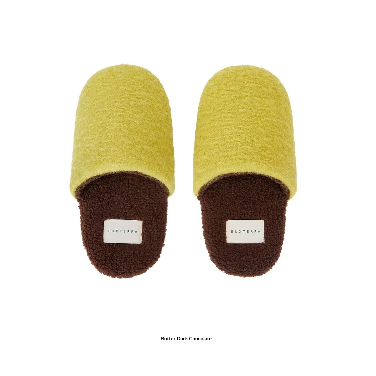 Woolen Color-blocked Home Floor Slippers Indoor Silent Non-slip Warm Cotton Slippers