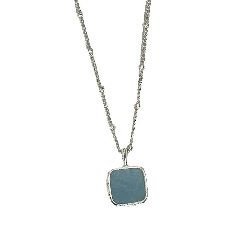 Simple Geometric Square Pendant Necklace For Women