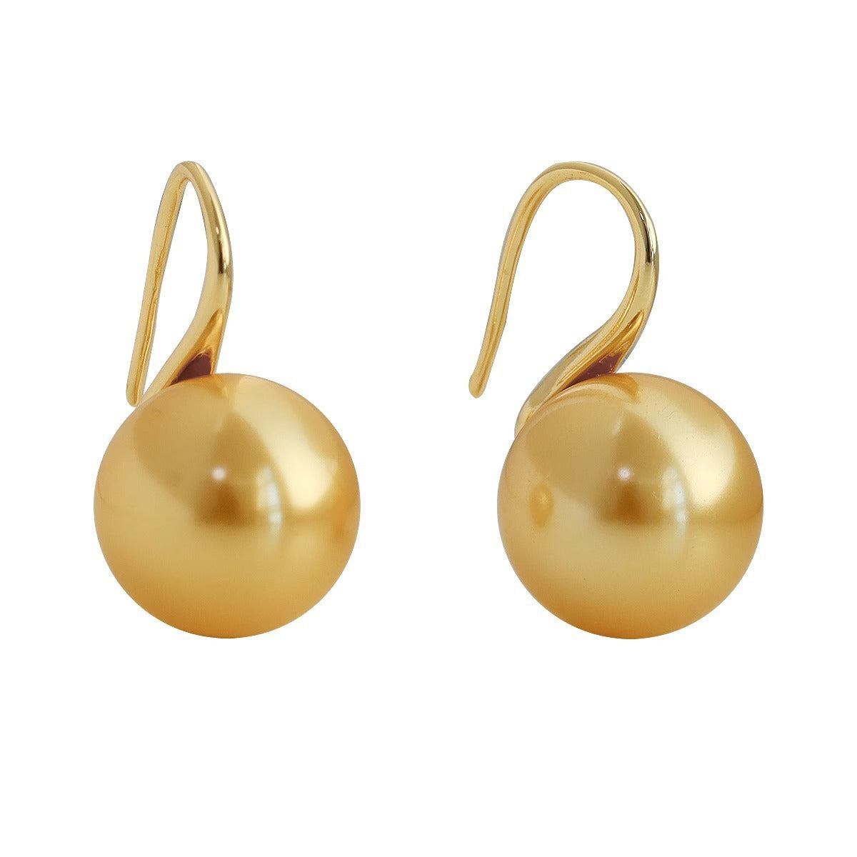 Pearl Champagne Gold Heels With Pearl Ear Hooks For A Touch Of Light Luxury