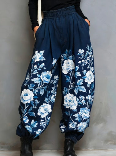 Ethnic Style Loose Lantern Pants