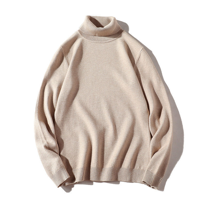 New Solid Black Knitted Mens Fleece-lined Base Layer