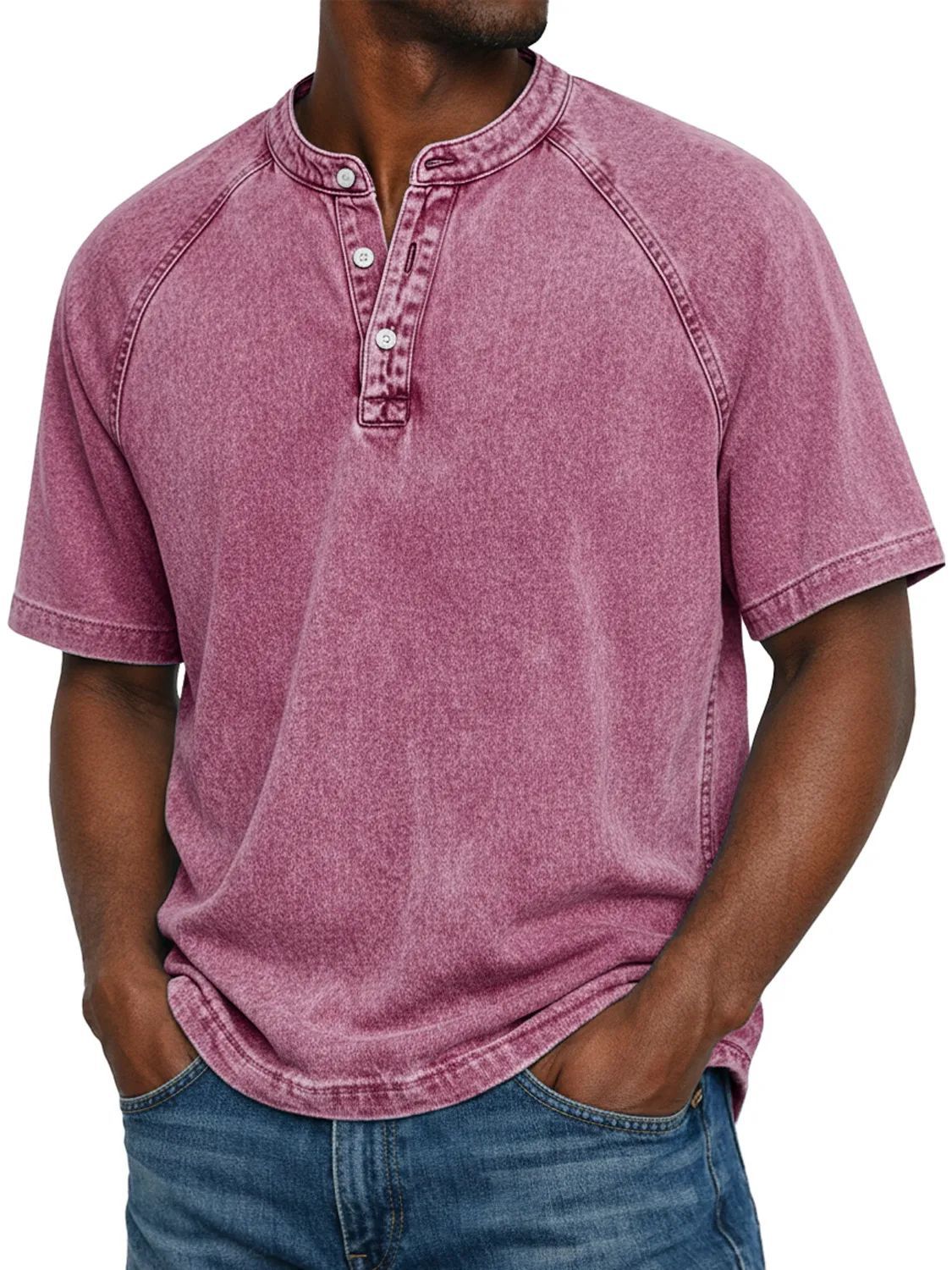 Distressed Crewneck Short-sleeve T-shirt