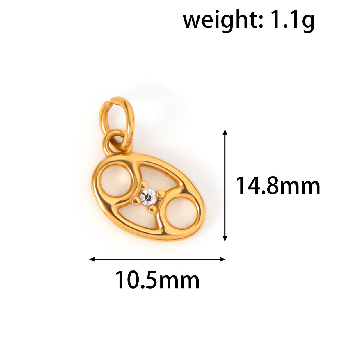 Rare 24K Gold-Plated Stainless Steel Zodiac Pendant