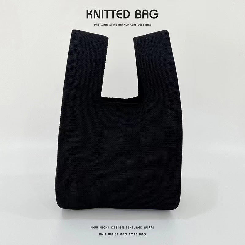 Womens Knitted Yarn Tote Bag Versatile And Easy To Style