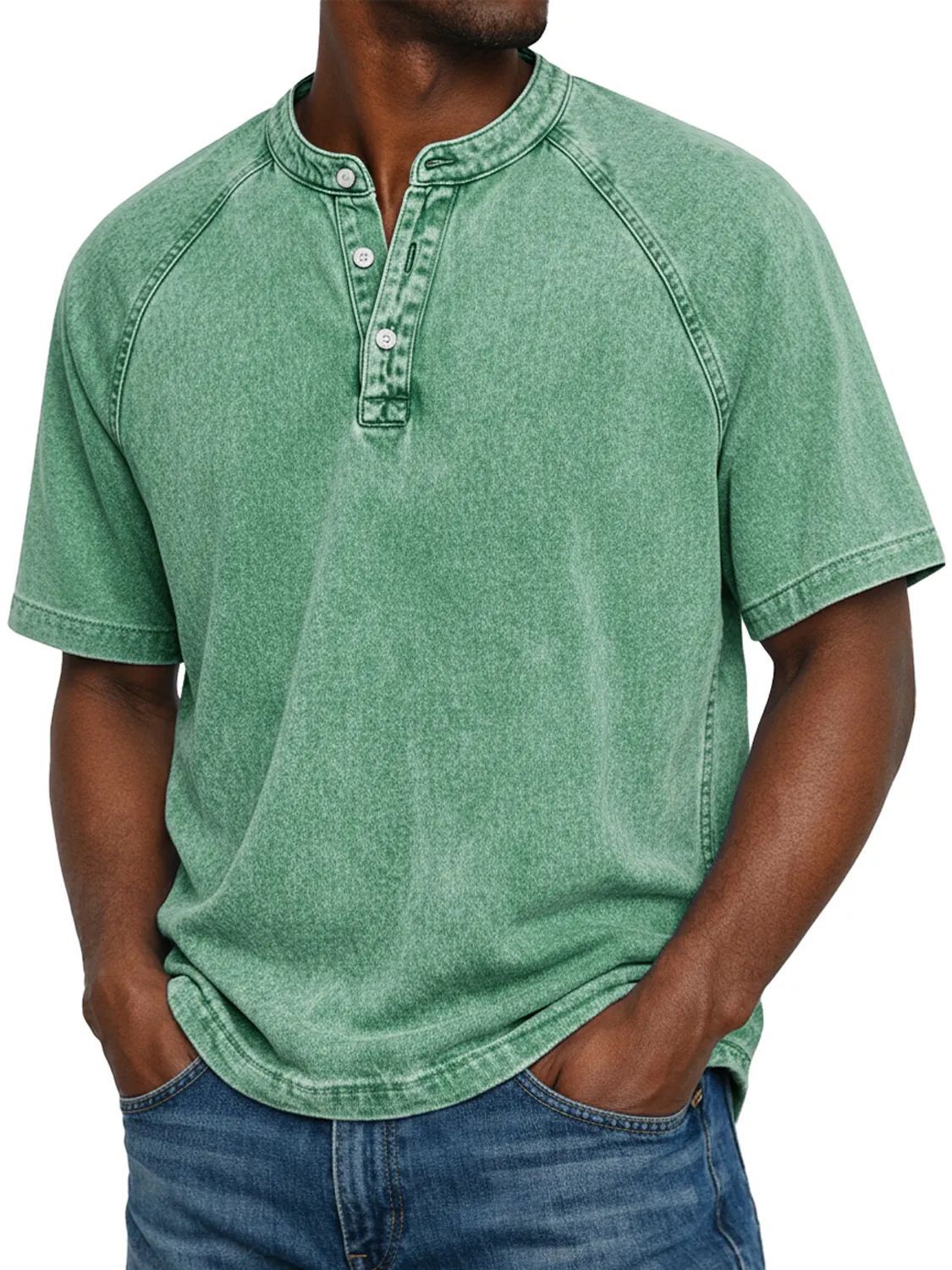 Distressed Crewneck Short-sleeve T-shirt
