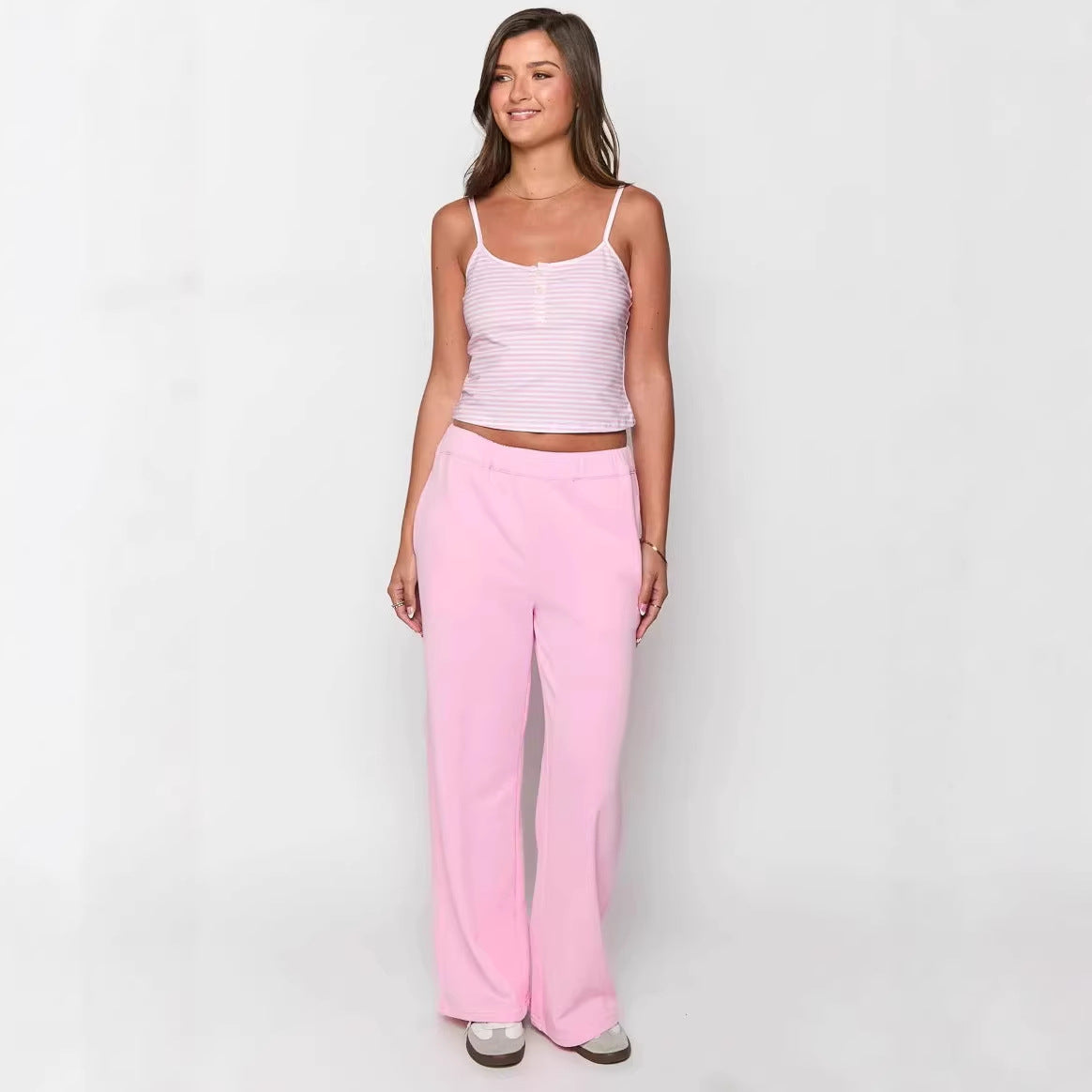 Womens High-waisted Straight-leg Pants Trendy And Stylish