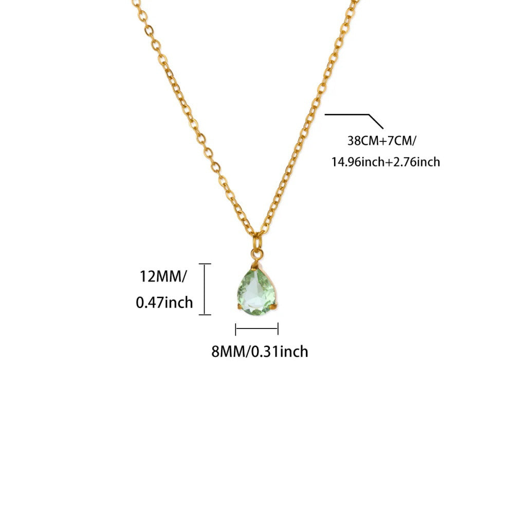New Birthstone Necklace With An Oval Shape