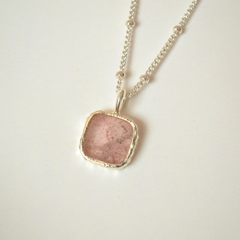 Simple Geometric Square Pendant Necklace For Women