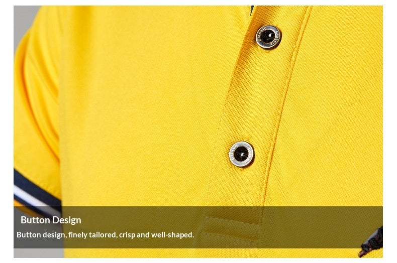 Mens Short Sleeve T Shirt With A Lapel And High End Embroidery