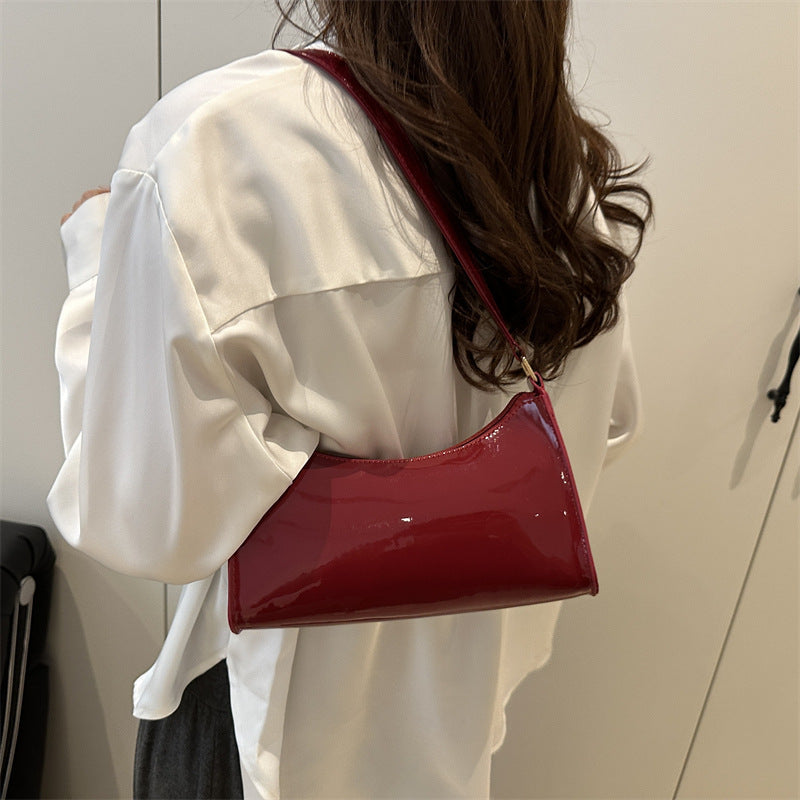 French-style Minimalist Textured Fashionable Tote And Shoulder Bag