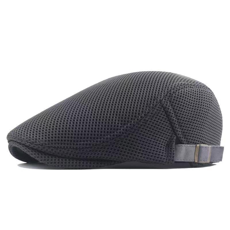 Korean-style Trendy Beret Sun Hat Mens Womens Solid-color Marching Cap
