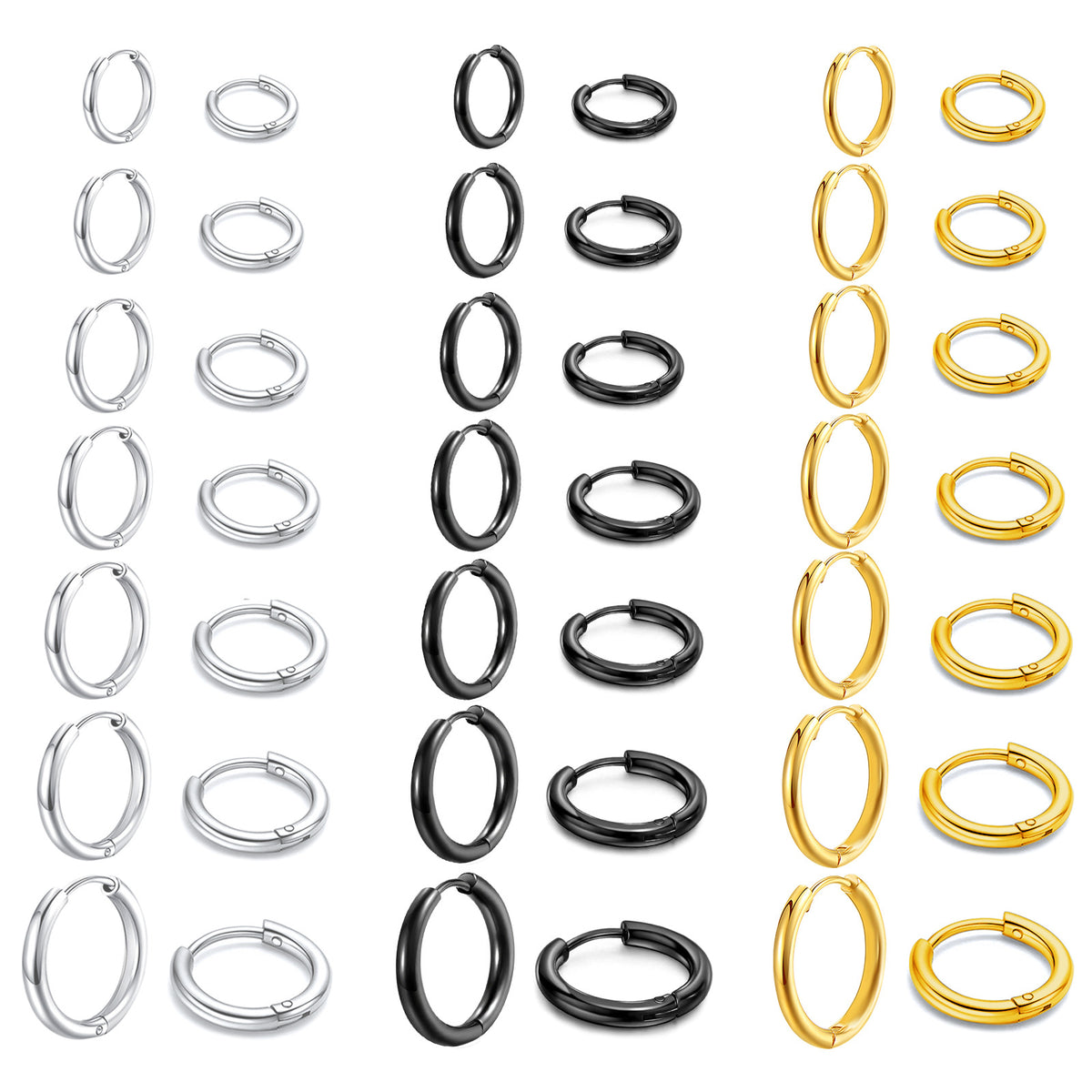 Minimalist Stainless Steel Coil Earrings