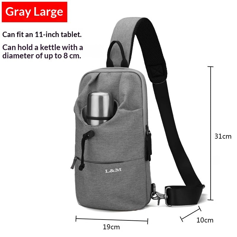 Mens Large-capacity Crossbody Chest Bag For Cycling