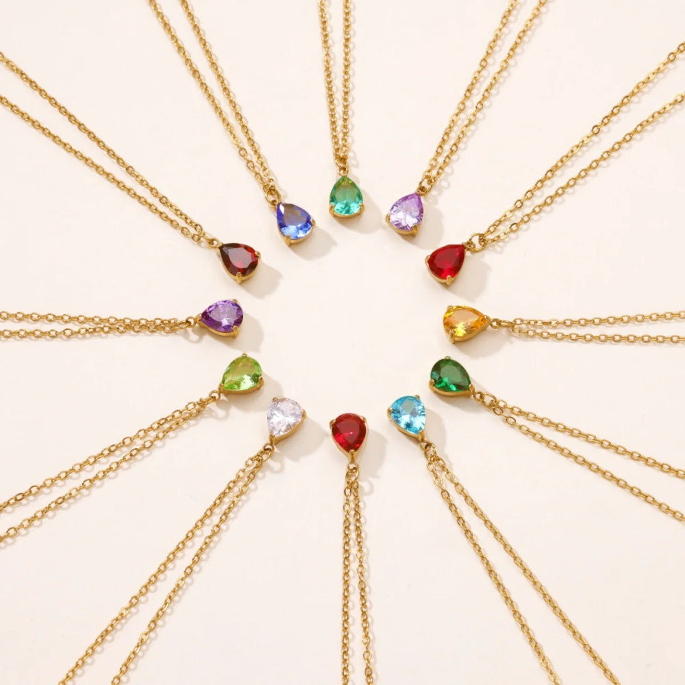 New Birthstone Necklace With An Oval Shape