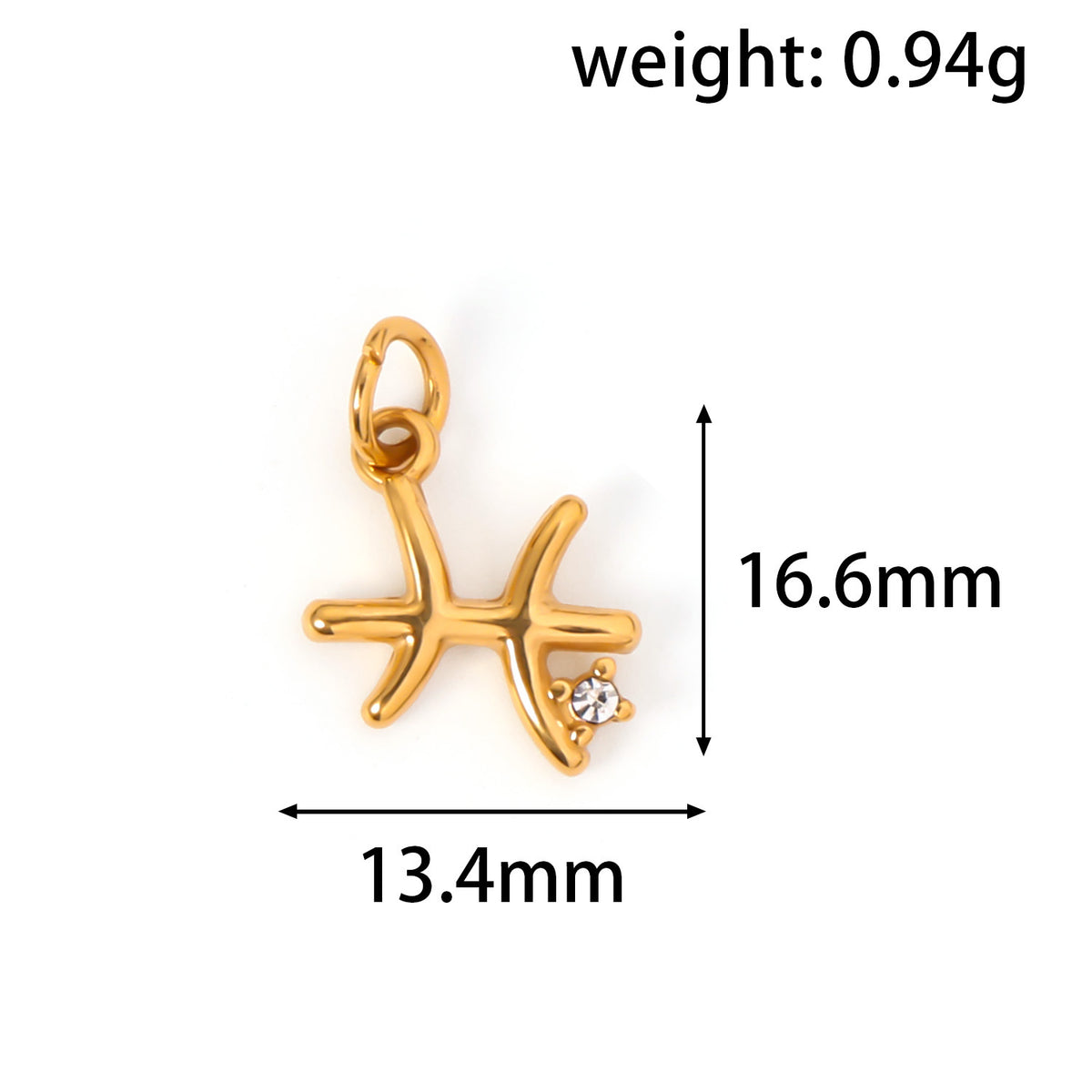 Rare 24K Gold-Plated Stainless Steel Zodiac Pendant
