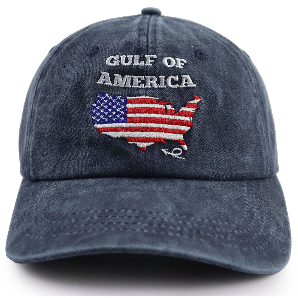 2pcs Gulf Of America Hat For Men Women, American Flag Gulf Of Mexico Hat, USA Patriotic Decorations Baseball Cap, Birthday Gifts For Dad Mom Friend Veteran