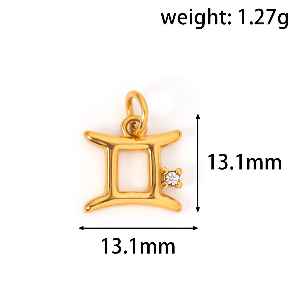 Rare 24K Gold-Plated Stainless Steel Zodiac Pendant