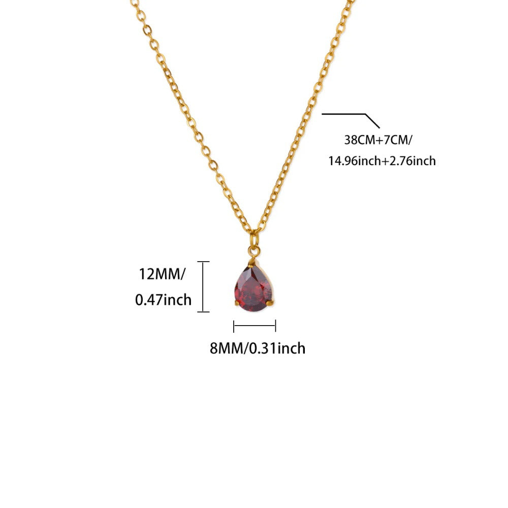 New Birthstone Necklace With An Oval Shape