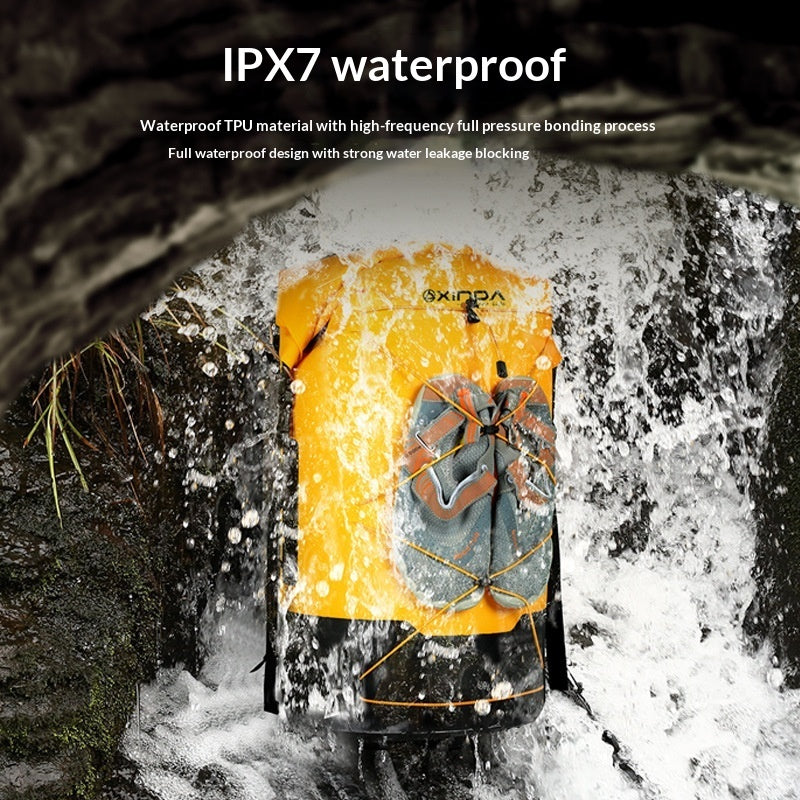Outdoor Stream-Tracking Backpack With Dry-Wet Separation IPX7 Waterproof Bag