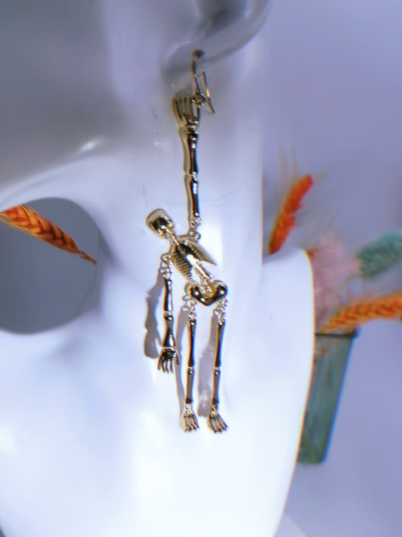 Gothic Skeleton Dangle Earrings