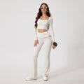 Quick-drying Long-sleeve Yoga And Running Workout Set