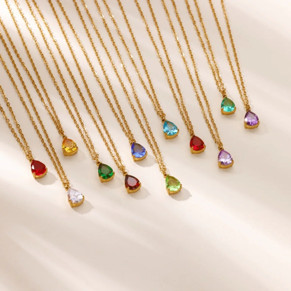 New Birthstone Necklace With An Oval Shape