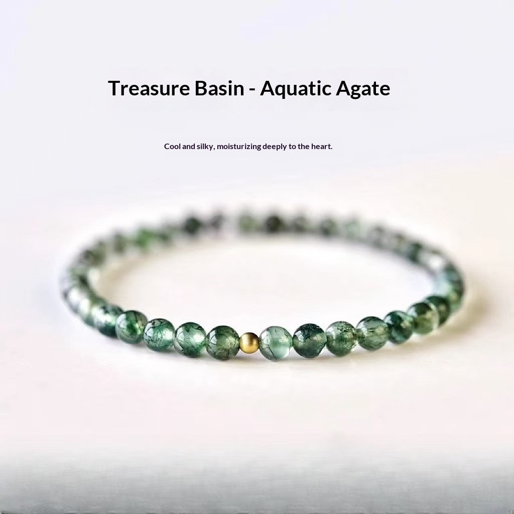 Crystal Fortune-Attracting Green Phantom Quartz Treasure Bowl Bracelet