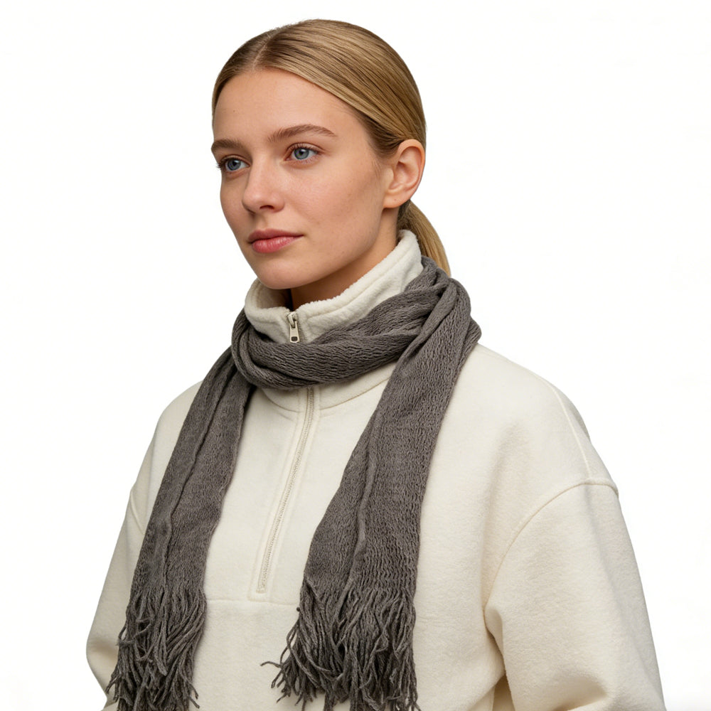 2pcs Lightweight Grey Skinny Scarf,Narrow Width For Modern Layered Looks,vacation,daily Life,evening Party,Office Appropriate Subtlety For Women Men,for Casual Outfits