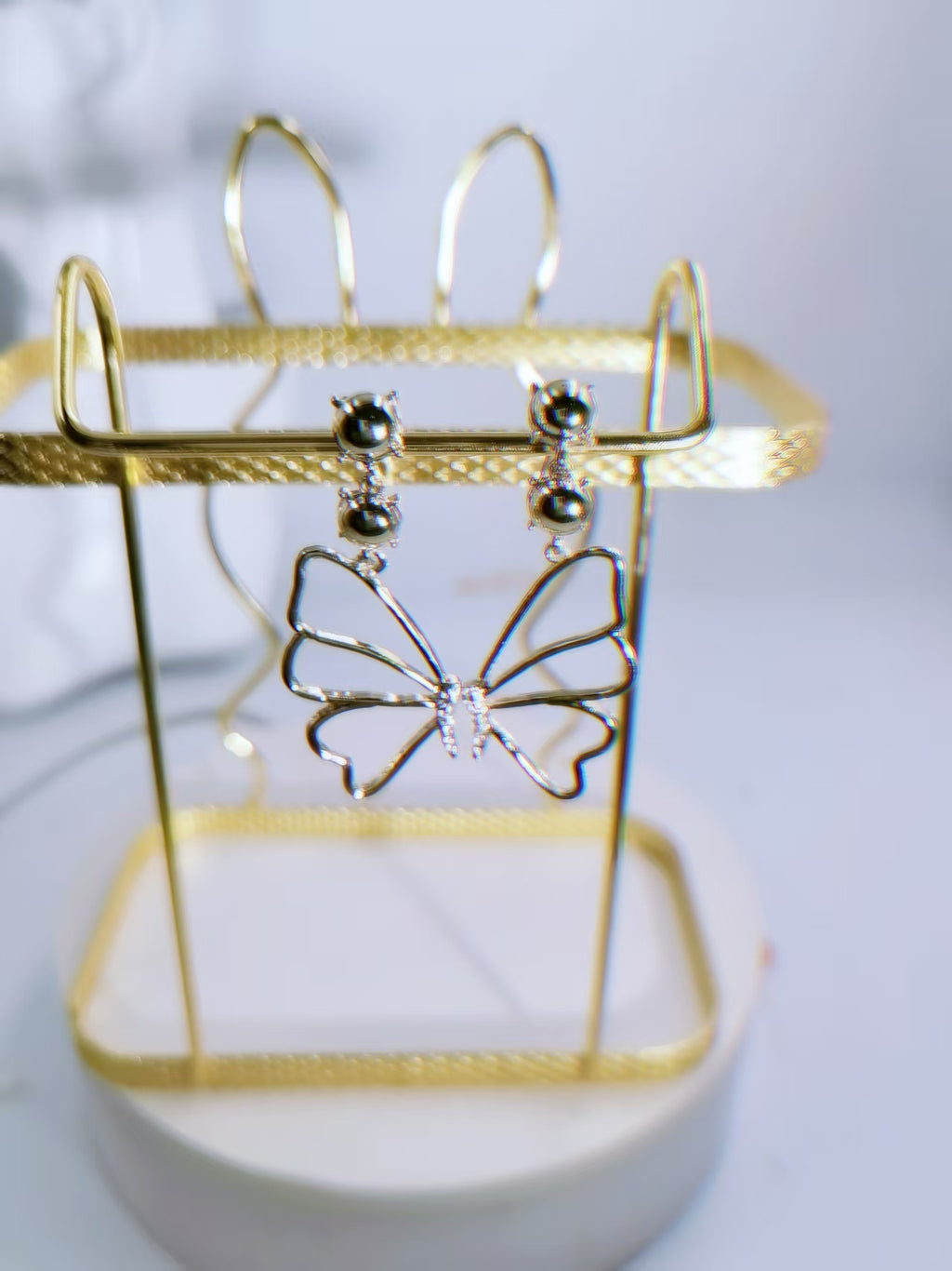 Fairy Style Double Layer Butterfly Earrings
