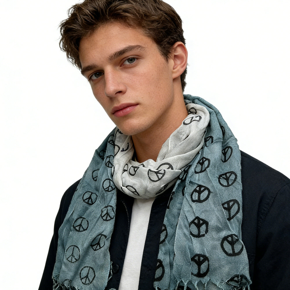 2pcs Understated Elegance Subtle Pattern Scarf Grey Printed Scarf,vacation,daily Life,evening Party,Office Appropriate Subtlety For Women Men