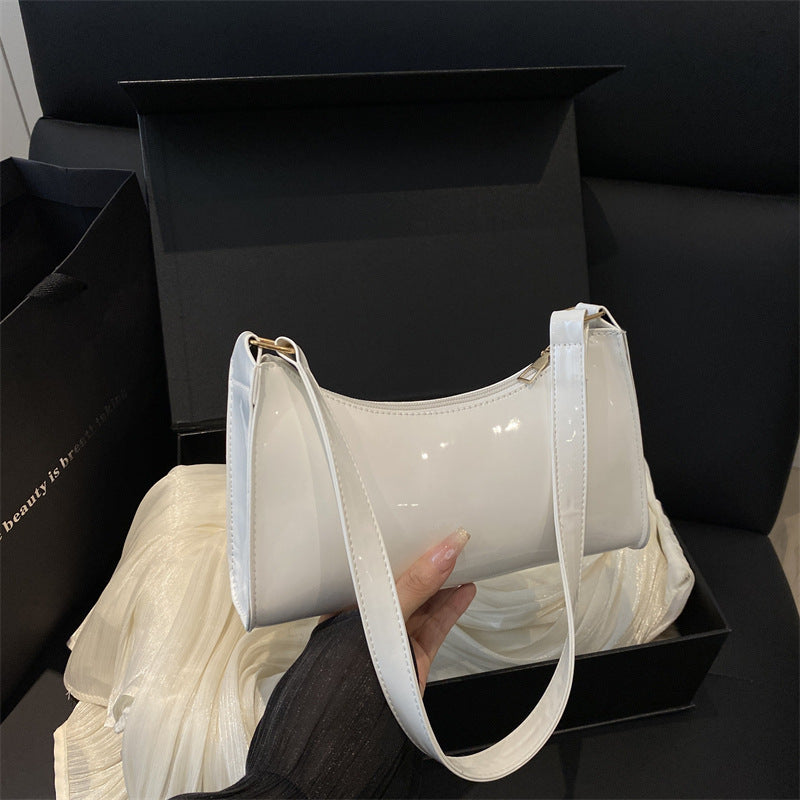 French-style Minimalist Textured Fashionable Tote And Shoulder Bag
