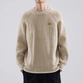 Mens Loose Fit Raglan Knitted Sweater For FallWinter