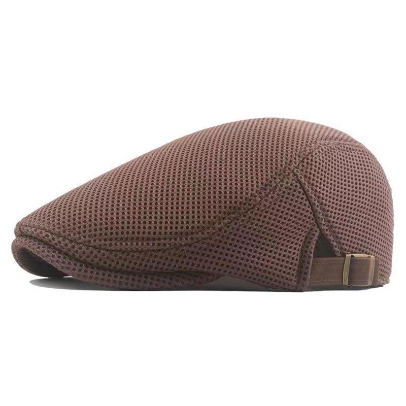 Korean-style Trendy Beret Sun Hat Mens Womens Solid-color Marching Cap