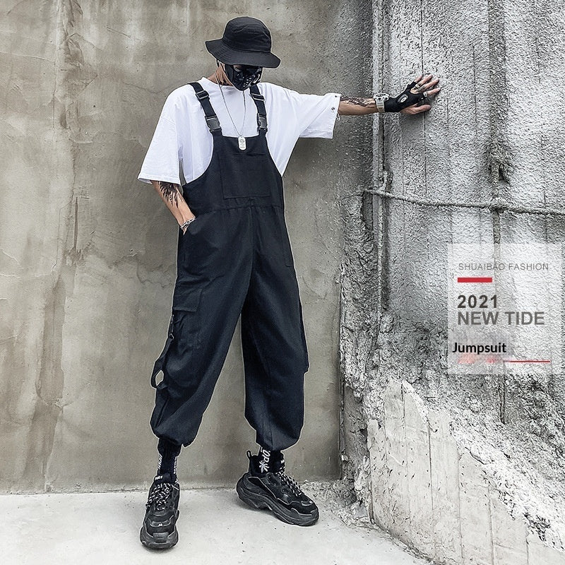 Plus Size Mens Casual Vintage Loose Overallsworkwear