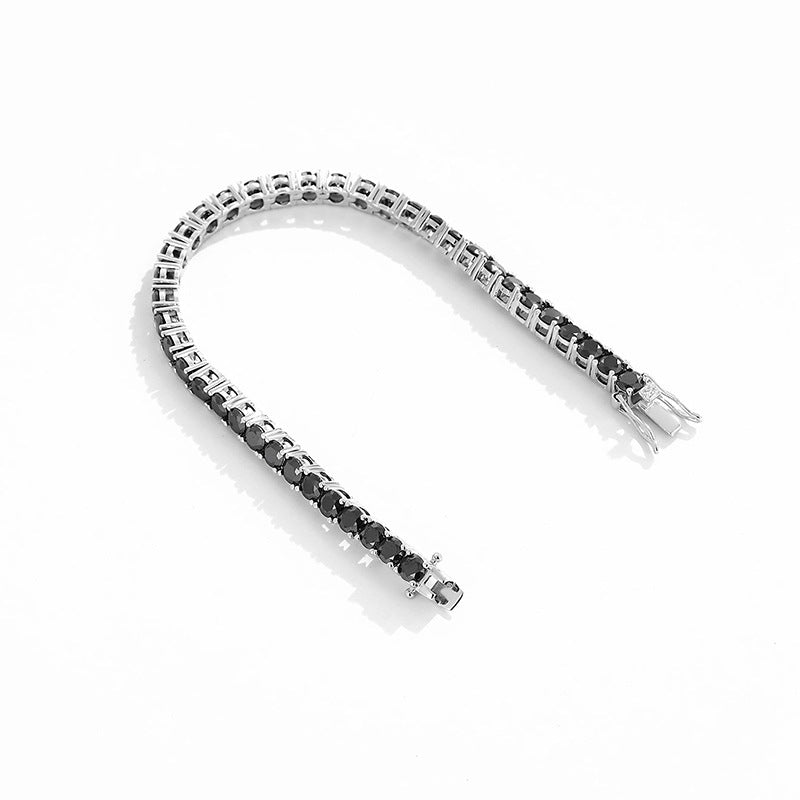 Light-luxury Minimalist Black Moissanite Tennis Bracelet