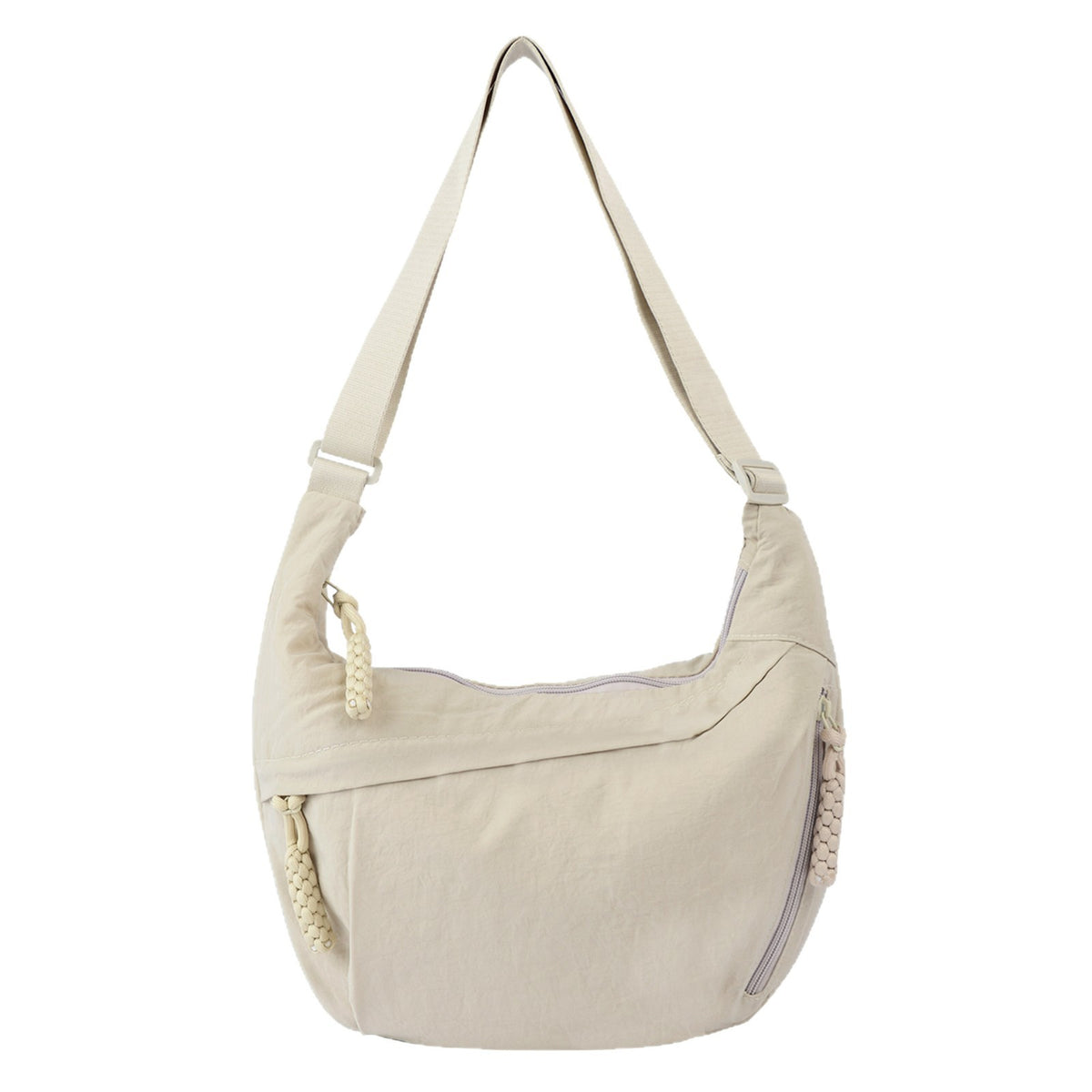 Womens Simple High-Capacity Nylon Crossbody Bag